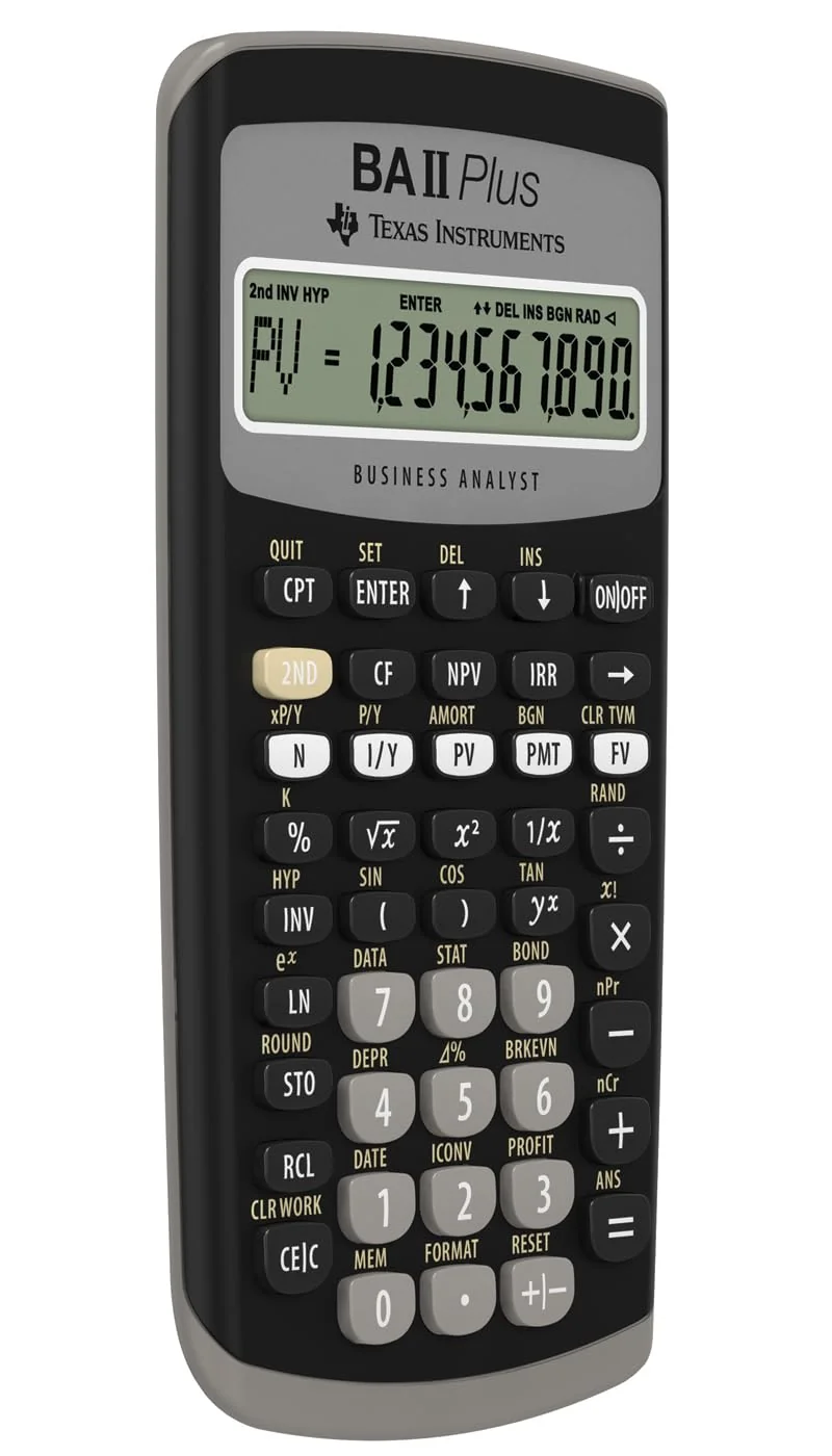 Texas Instruments BAII Plus - Calculadora financiera, Negro