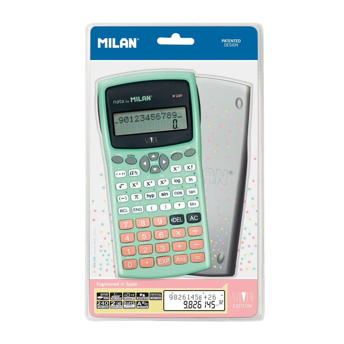 Blíster calculadora científica M240 Silver