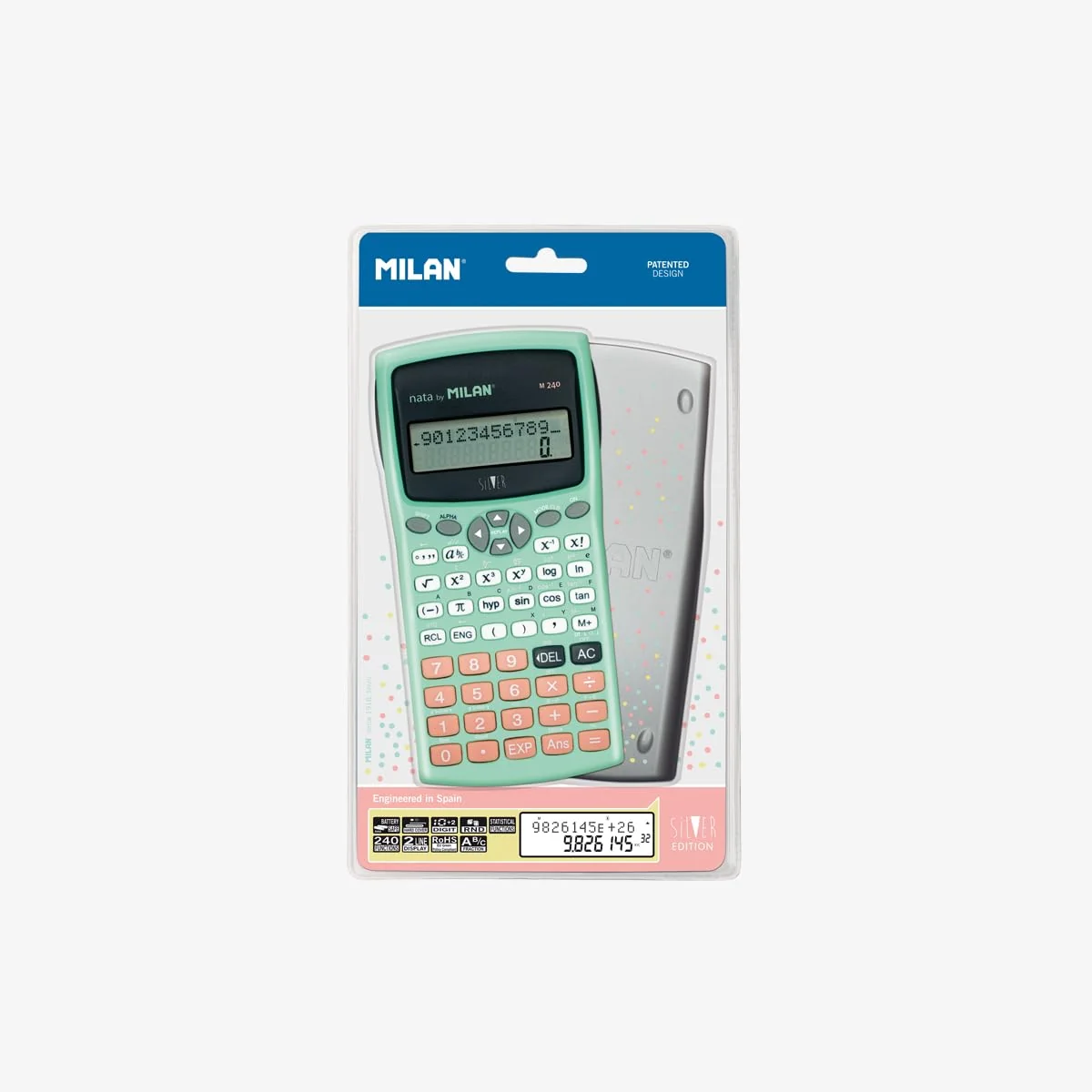 Blíster calculadora científica M240 Silver