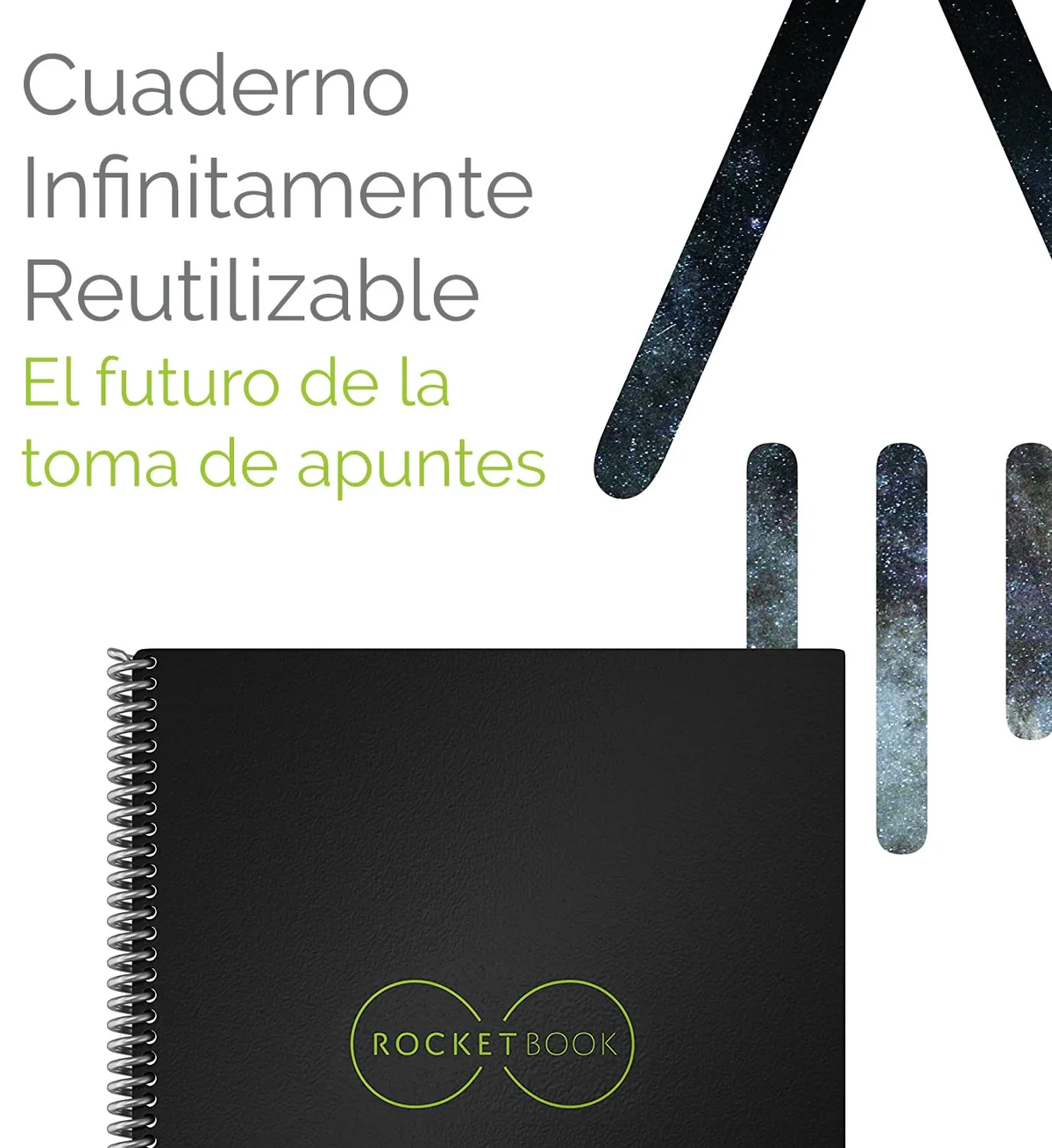 Rocketbook Core Cuaderno Inteligente Reutilizable, Cuaderno Conectado Digitalmente con Bolígrafo, Paño y Aplicación, Cuadrícula de Puntos, Negro, Tamaño A5 15 cm x 22,4 cm, 36 Páginas