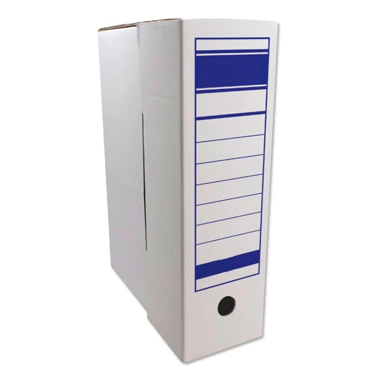 AC - Archivador definitivo, caja archivo plegable de cartón, 2 posiciones, Carpeta tamaño folio, fácil montaje, conservar documentos, facturas, 36 x 25 x 9 cm (A4/Pack de 10 unidades)