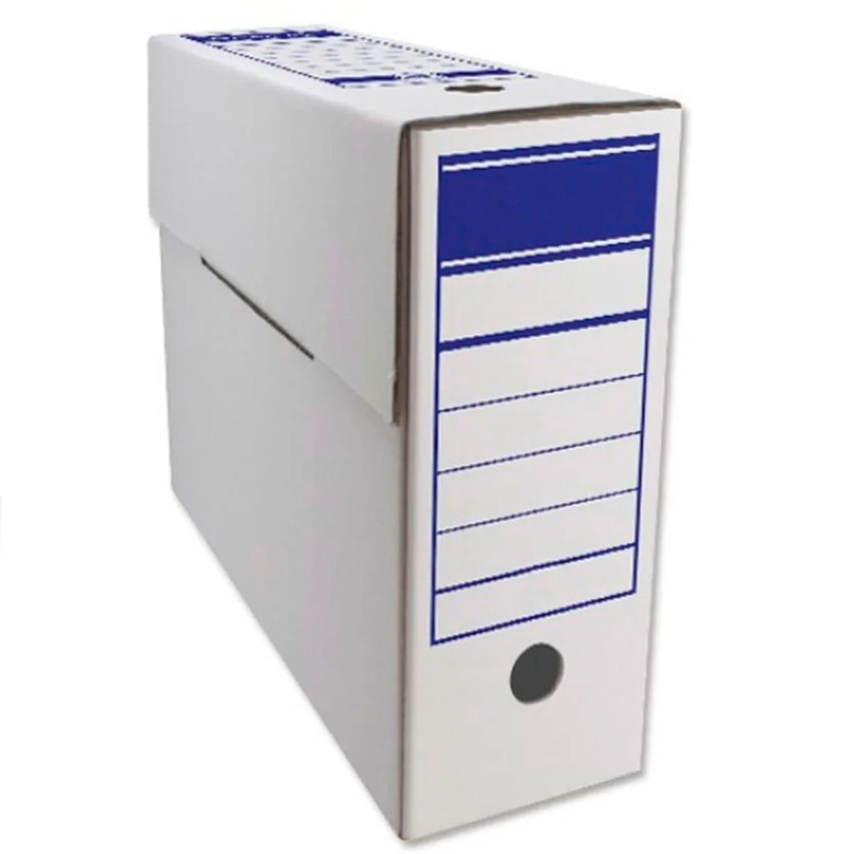 AC - Archivador definitivo, caja archivo plegable de cartón, 2 posiciones, Carpeta tamaño folio, fácil montaje, conservar documentos, facturas, 36 x 25 x 9 cm (A4/Pack de 10 unidades)