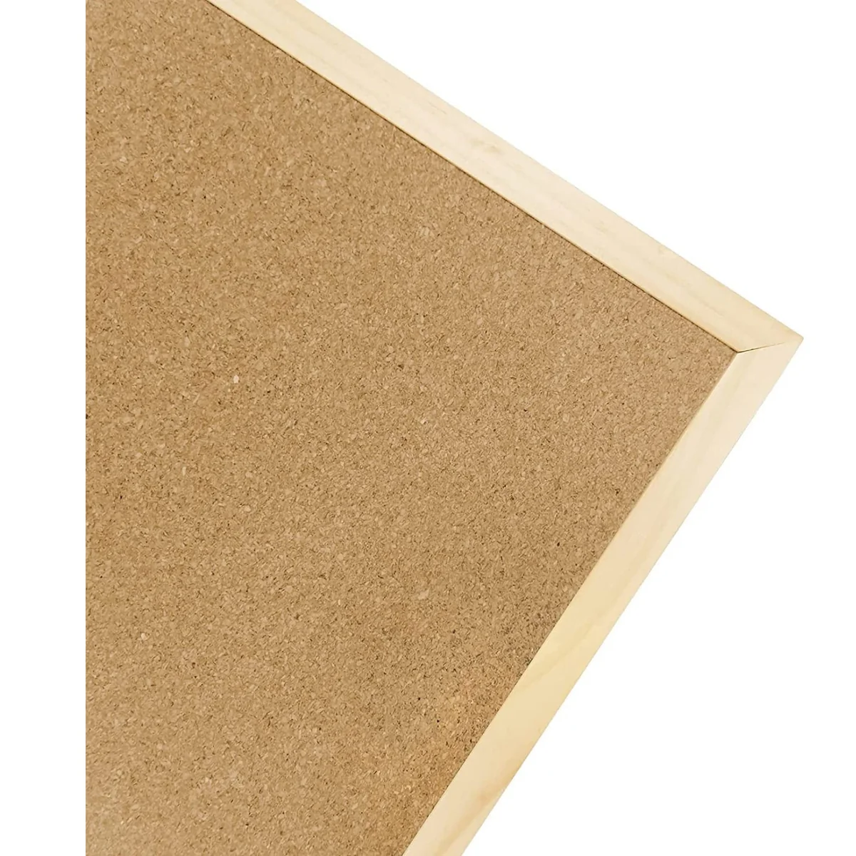 Raylu Paper® – Tablero de corcho natural con marco de madera de pino, tablón de anuncios con señalizadores y kit de montaje. (60 X 40 cm)