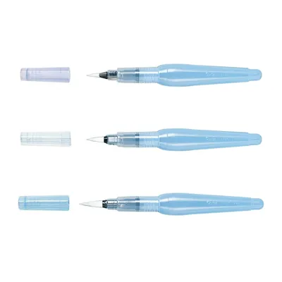 Pentel Aquash, 3 pinceles con depósito de agua