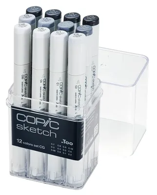 Copic Sketch, 12 grises fríos (CG)